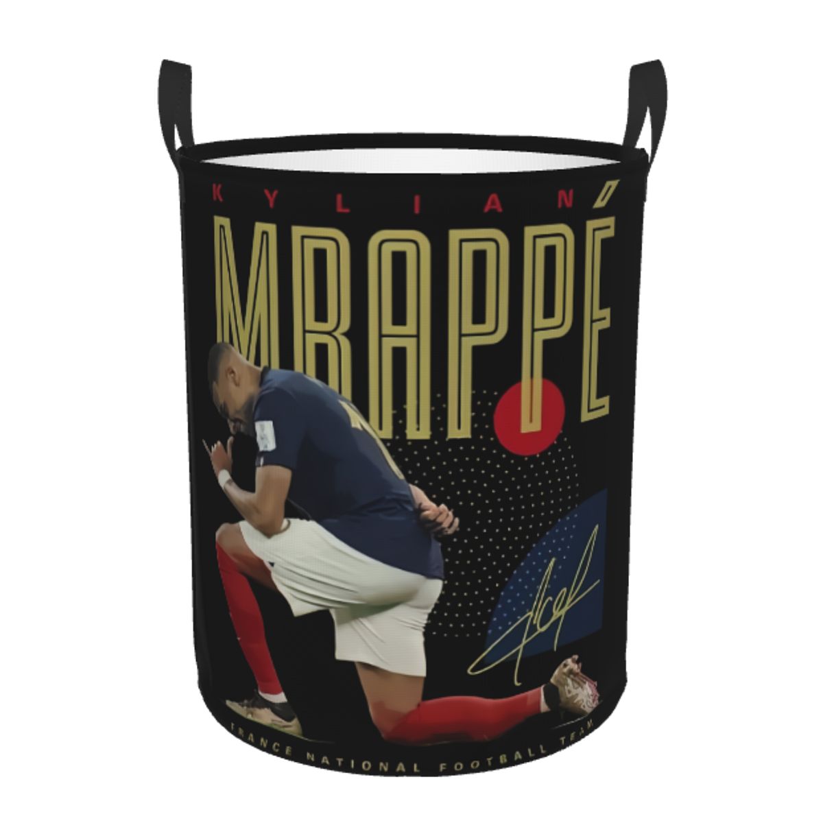 Laundry Hamper Nursery - Niestandardowe Mbappes KM Piłka nożna Gwiazda
