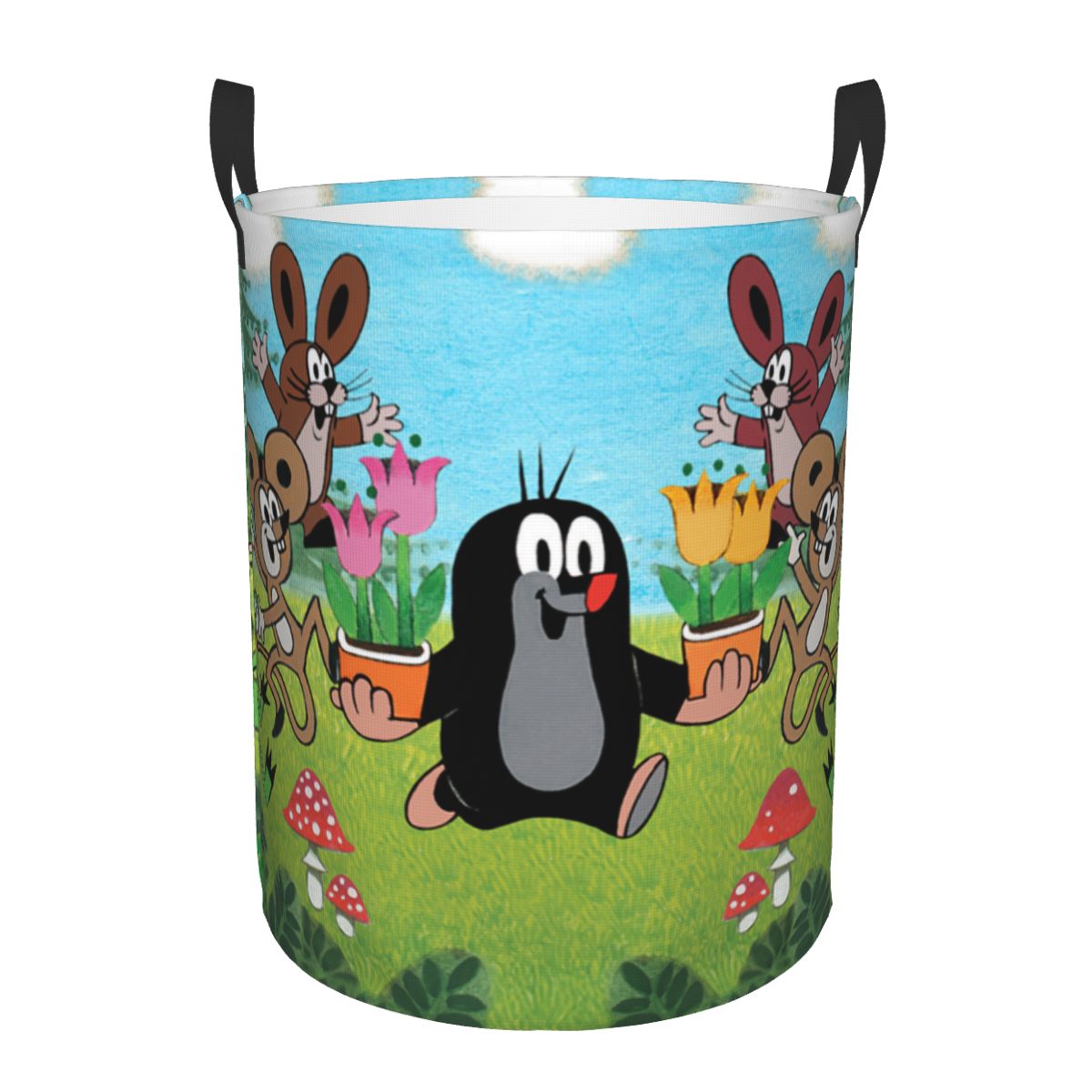 Laundry Hamper Nursery - Szczęśliwy kret kosz na pranie składany