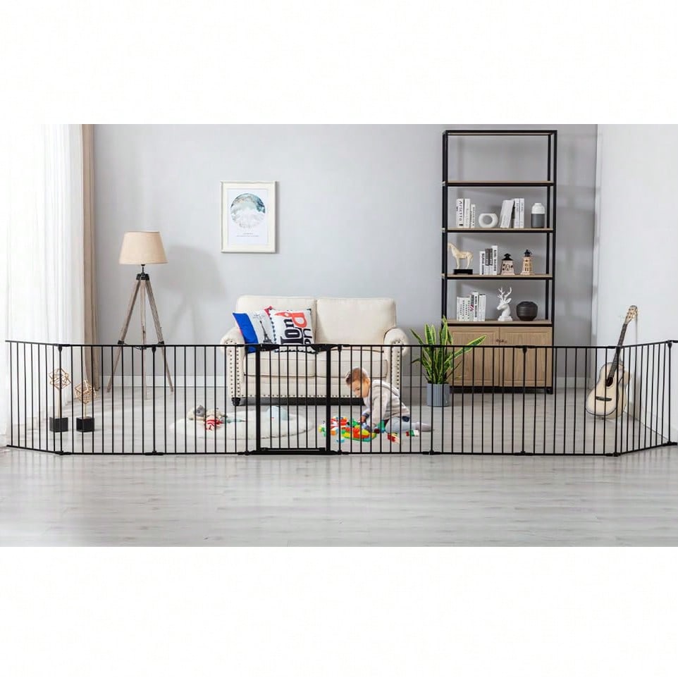 Baby Gate Extra Wide - Bardzo szeroka czarna bramka dla dzieci