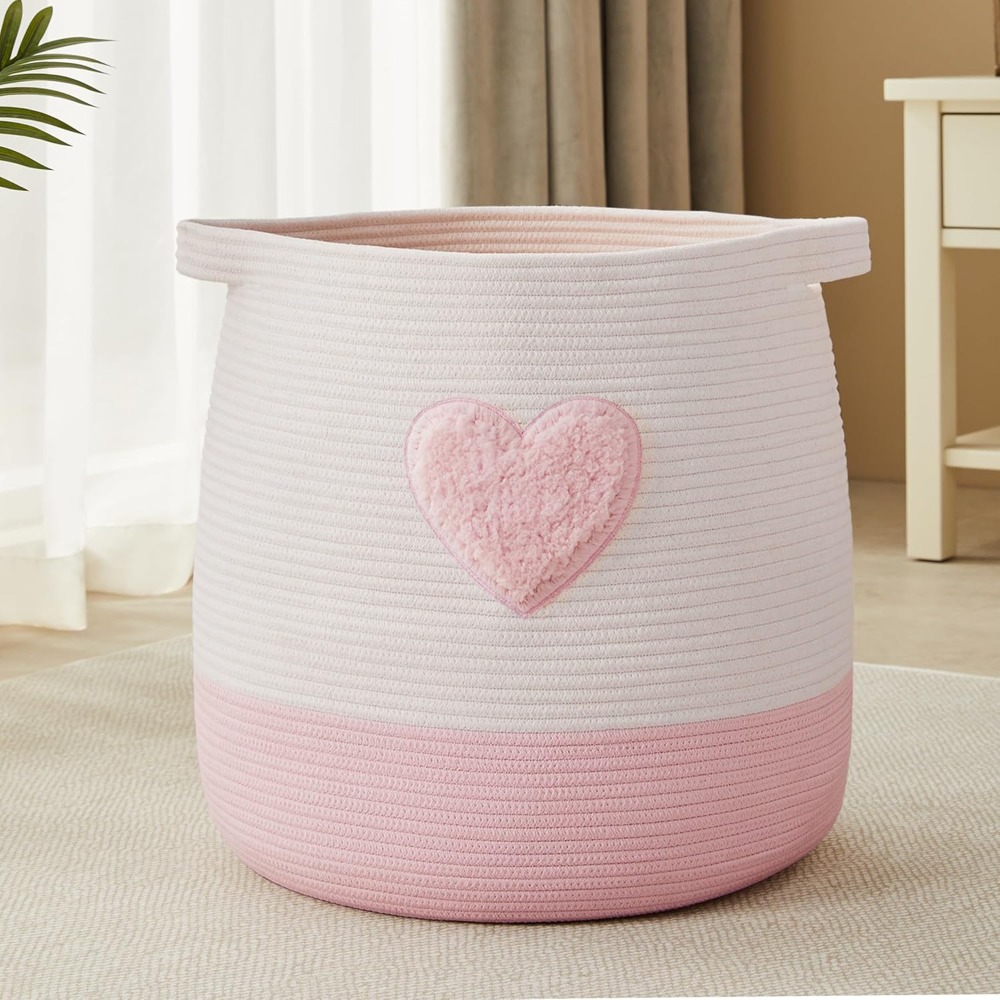 Laundry Hamper Nursery - Różowy Kosz na Pranie dla Dzieci