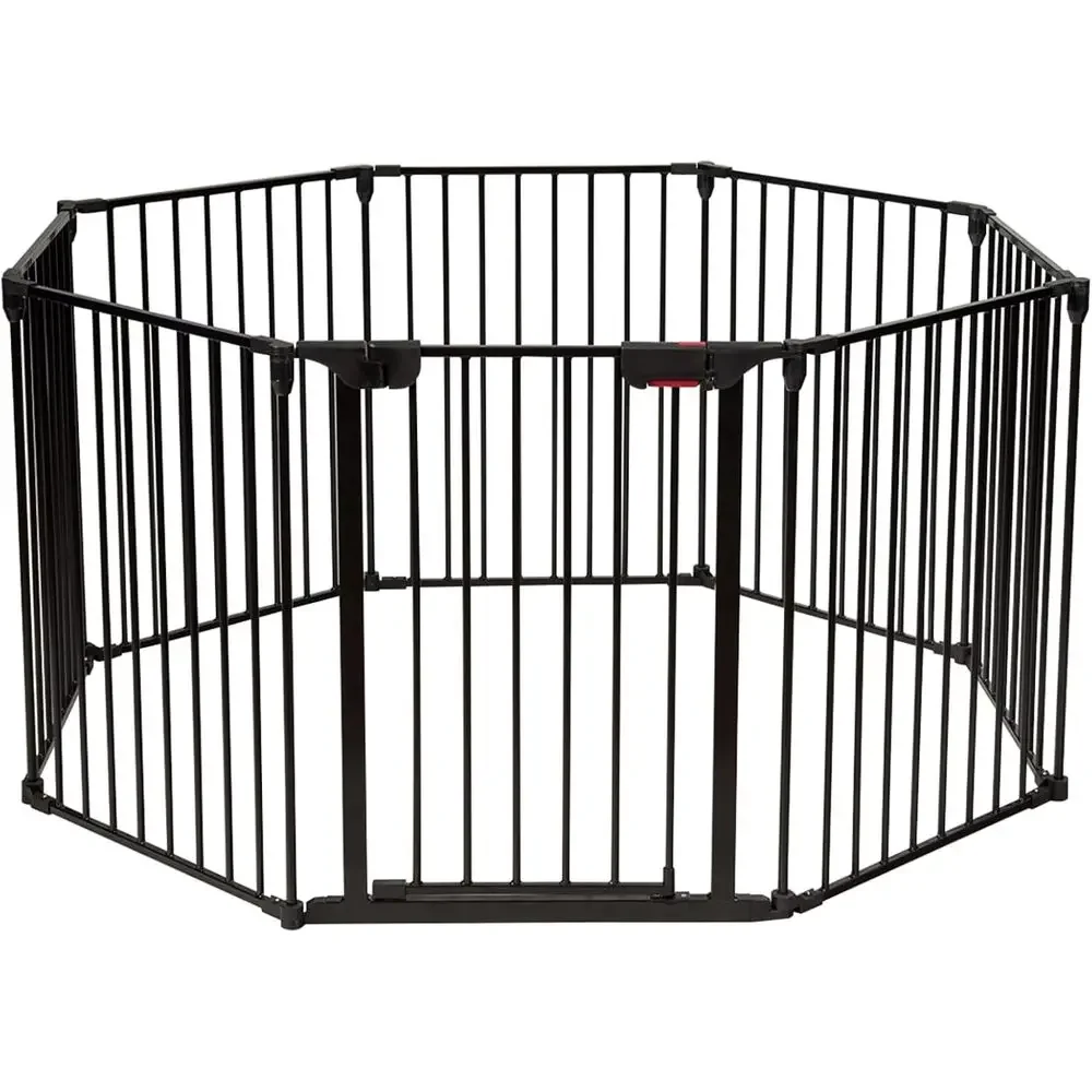 Baby Gate Extra Wide - 8-panelowa, regulowana, bardzo szeroka bramka dla