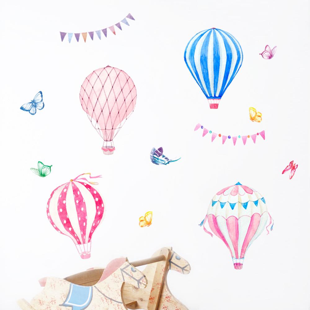 Baby Nursery Hot Air Balloon - Naklejka ścienna z balonem na ogrzane