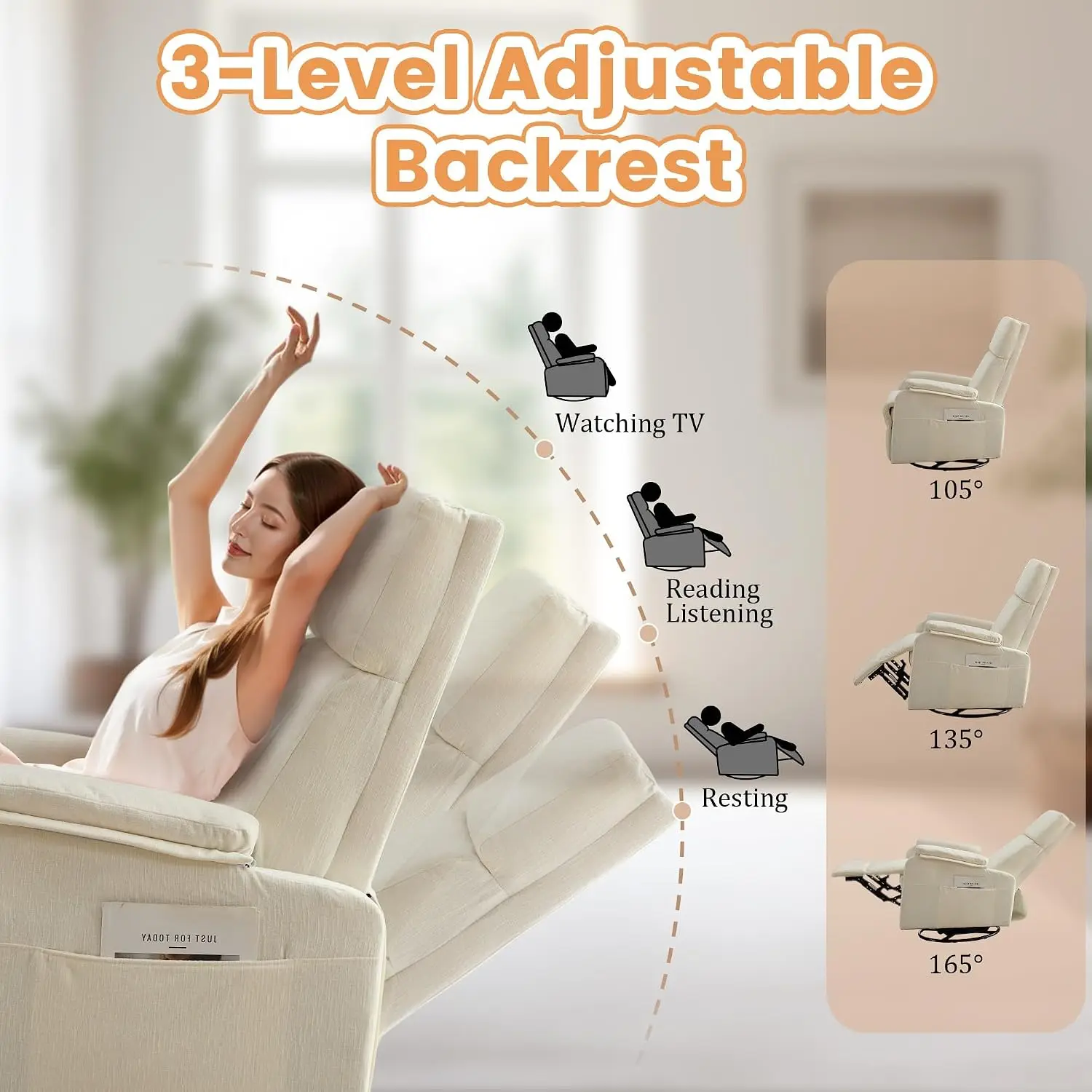 Fotel rozkładany Korser, obrot – Rocking Chair Nursery recenzja i cena