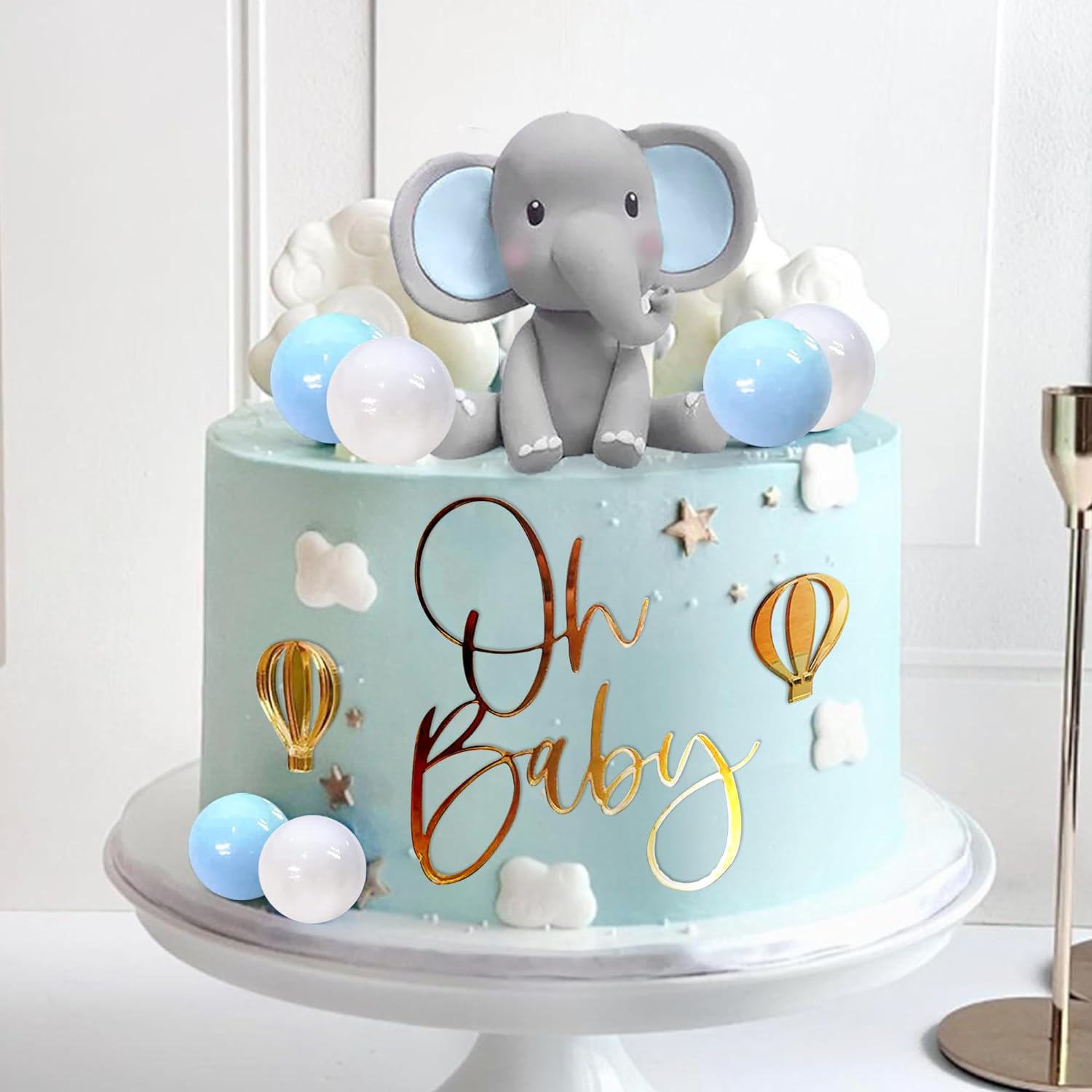 Dekoracja na tort w kształcie  – Baby Nursery Hot Air Balloon recenzja i cena