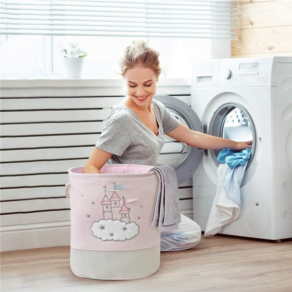 Duży różowy kosz na pranie Kos – Laundry Hamper Nursery recenzja i cena