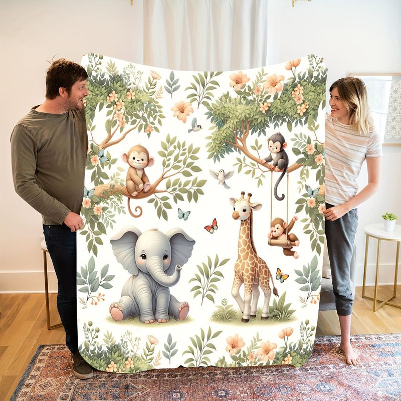 Kocyk dla niemowląt VIKAMA z m – Baby Nursery Animal Prints recenzja i cena