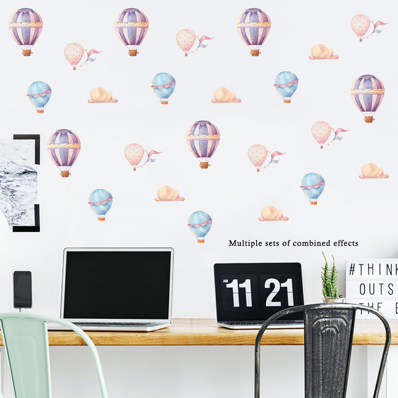 Kreatywna, kolorowa naklejka ś – Baby Nursery Hot Air Balloon recenzja i cena