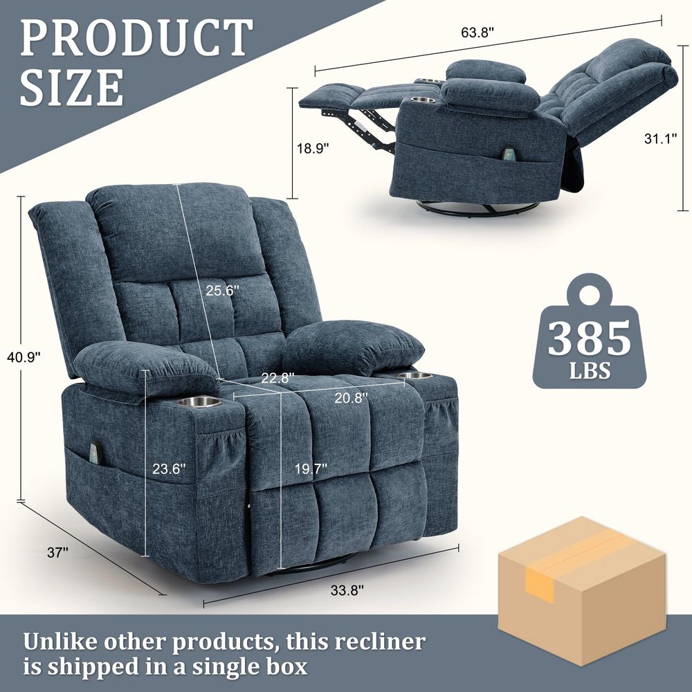 Fotel obrotowy 360° z funkcją  – Rocking Chair Nursery recenzja i cena