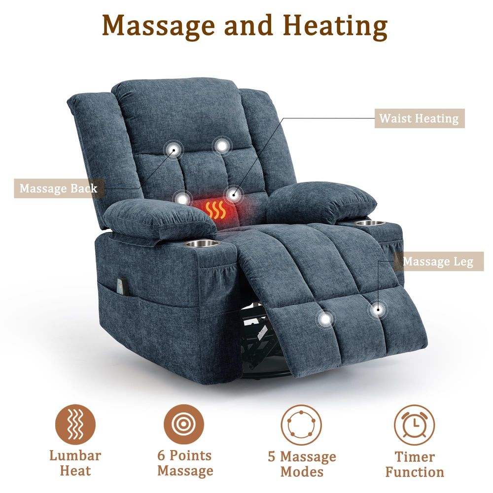 Fotel obrotowy 360° z funkcją  – Rocking Chair Nursery recenzja i cena
