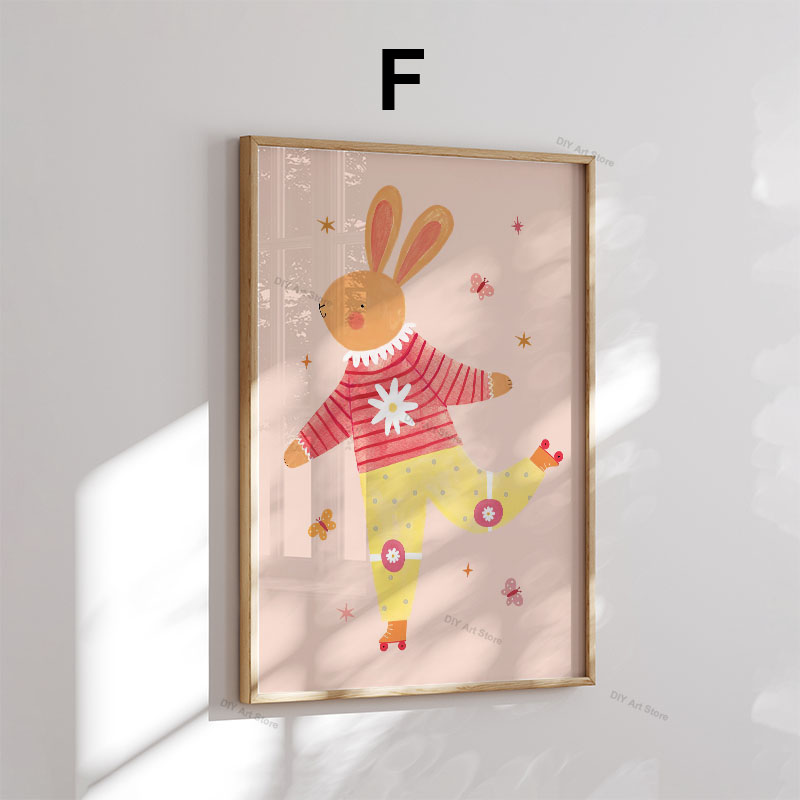 Zabawne kreskówkowe zwierzęta, – Baby Nursery Animal Prints recenzja i cena