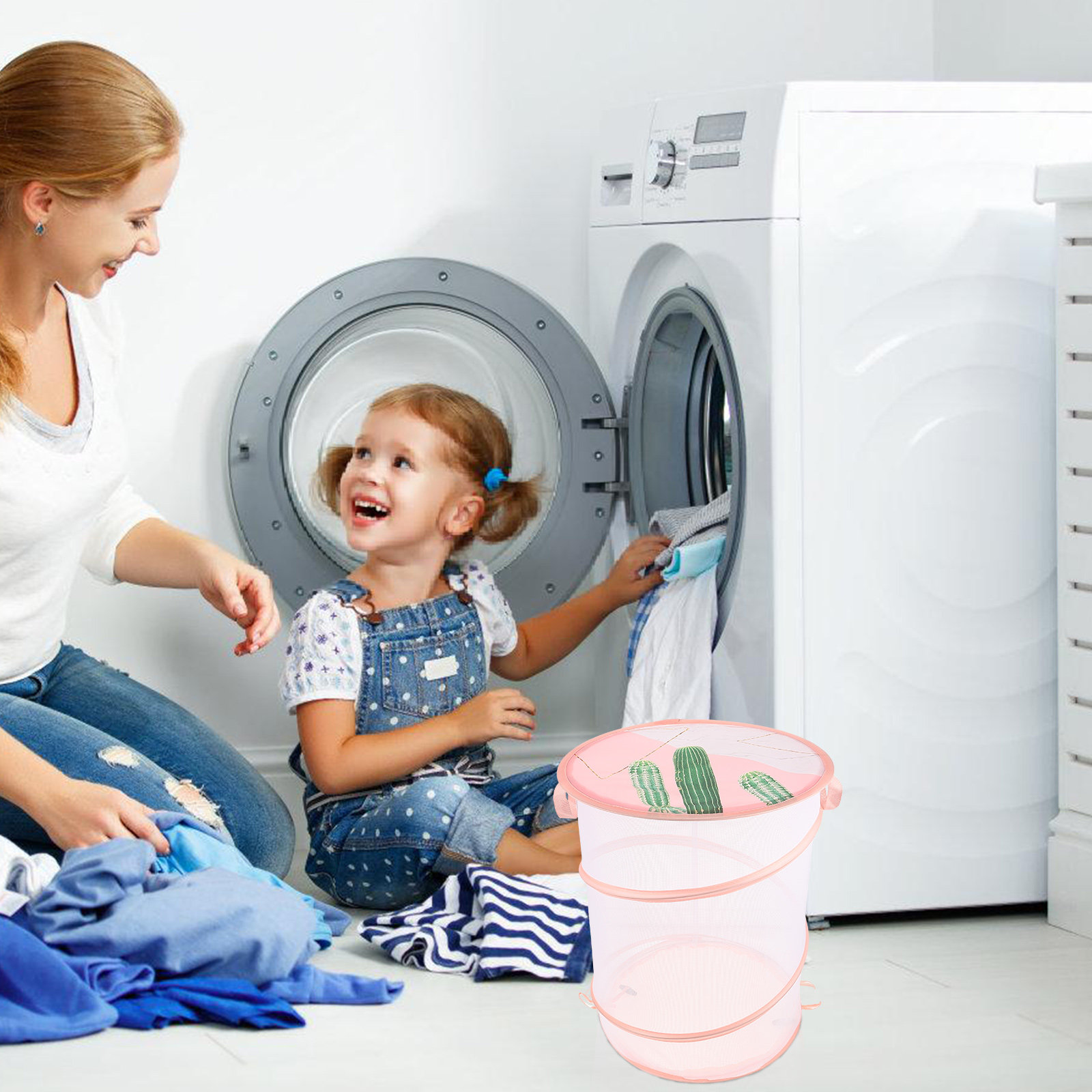 Kosz na pranie z siatki polies – Laundry Hamper Nursery recenzja i cena