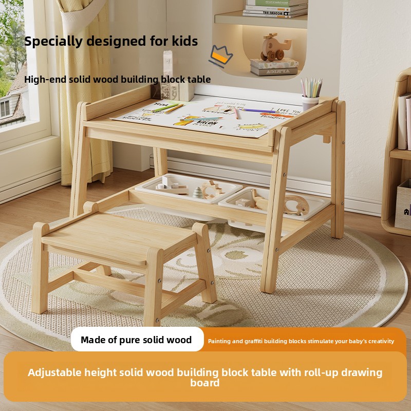 Stoły i krzesła z litego drewn – Baby Nursery Table recenzja i cena