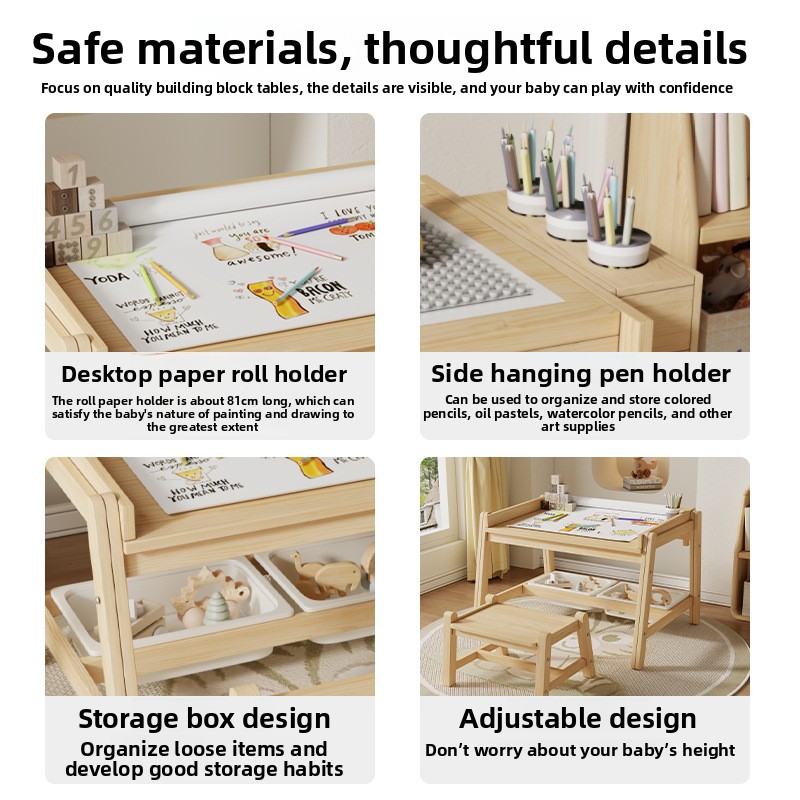 Stoły i krzesła z litego drewn – Baby Nursery Table recenzja i cena