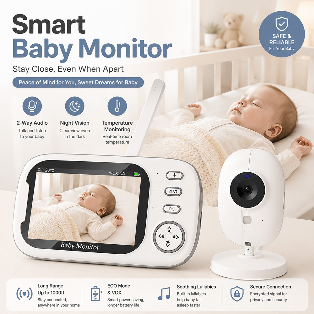Monitor dla dziecka 3,5 cala z – Wearable Baby Monitor recenzja i cena