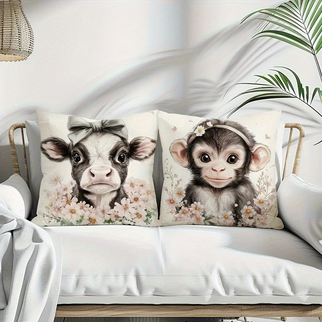 Urocze poszewki na poduszki z  – Baby Nursery Animal Prints recenzja i cena