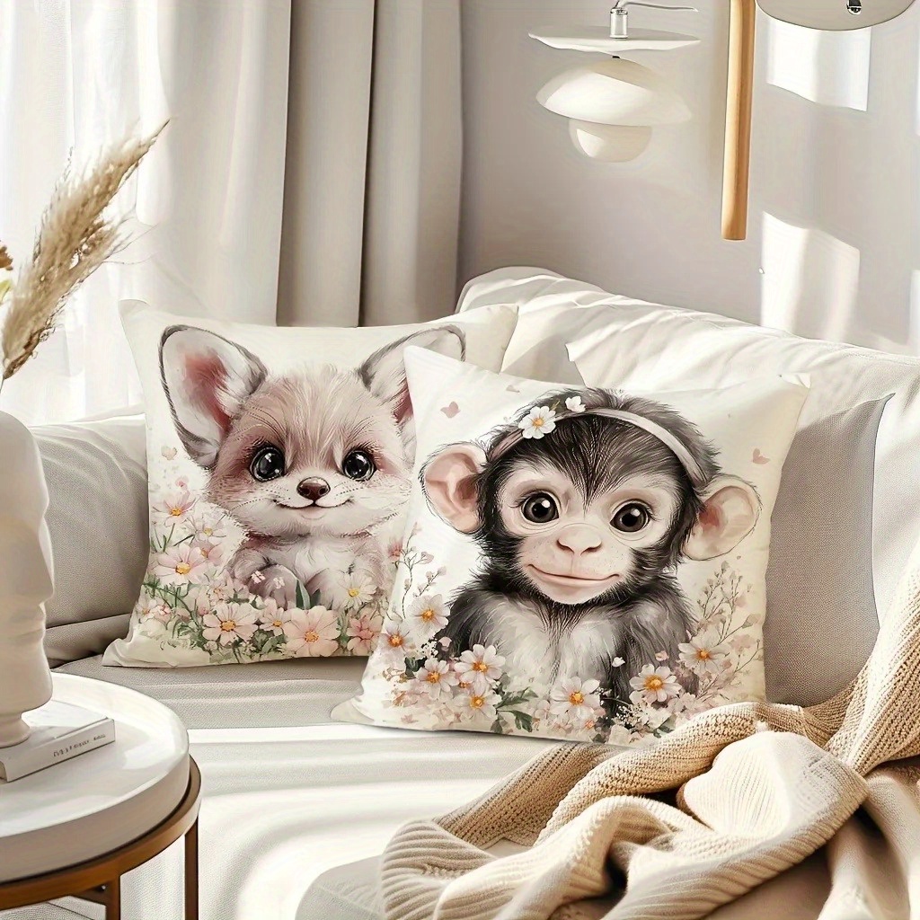 Urocze poszewki na poduszki z  – Baby Nursery Animal Prints recenzja i cena