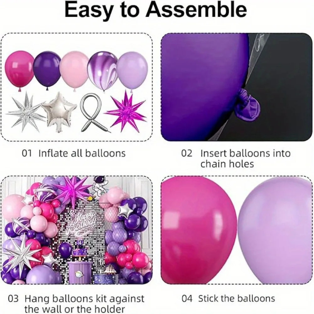 111Pcs Gorące różowe fioletowe – Baby Nursery Hot Air Balloon recenzja i cena