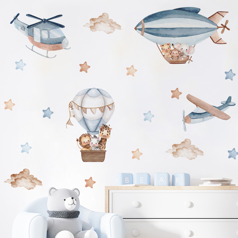 Akwarela Zwierzęta Balon na go – Baby Nursery Decor Boy recenzja i cena