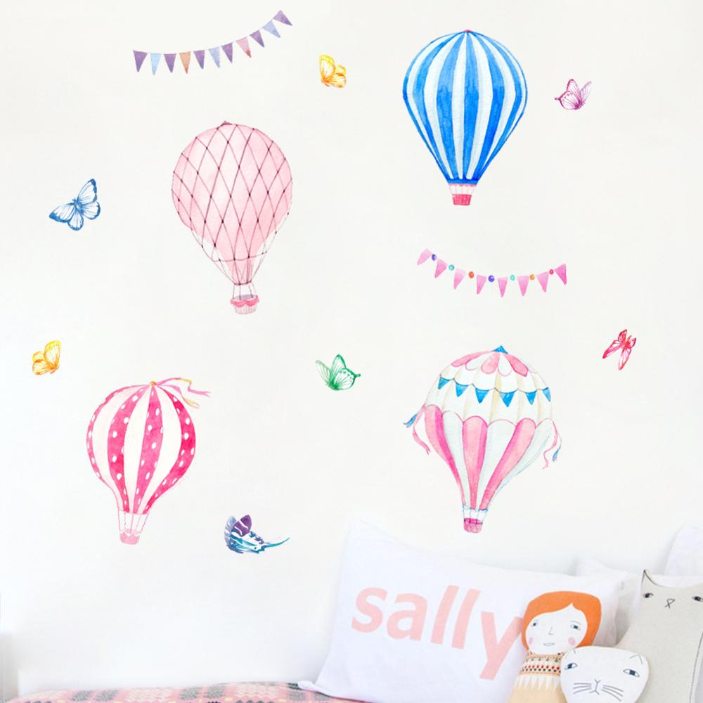Naklejka ścienna z balonem na  – Baby Nursery Hot Air Balloon recenzja i cena