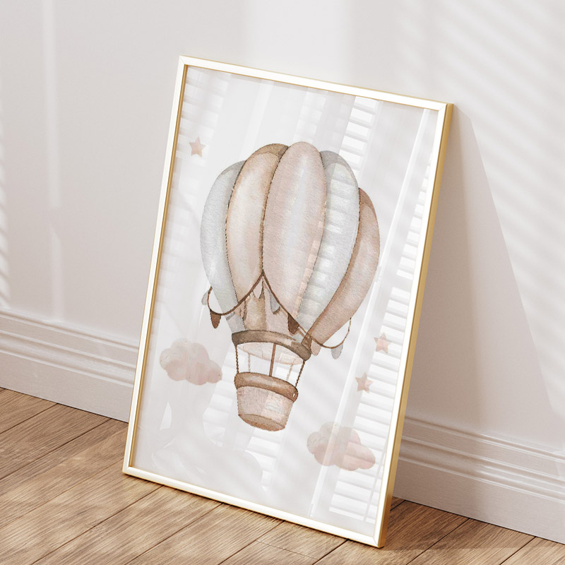 Cute Elephant Hot Balloon Moon – Baby Nursery Animal Prints recenzja i cena