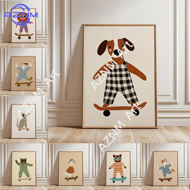 1 szt. Zabawny plakat ze zwier – Baby Nursery Animal Prints recenzja i cena