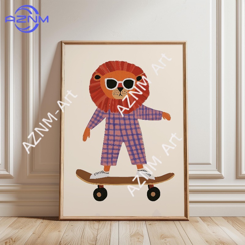 1 szt. Zabawny plakat ze zwier – Baby Nursery Animal Prints recenzja i cena