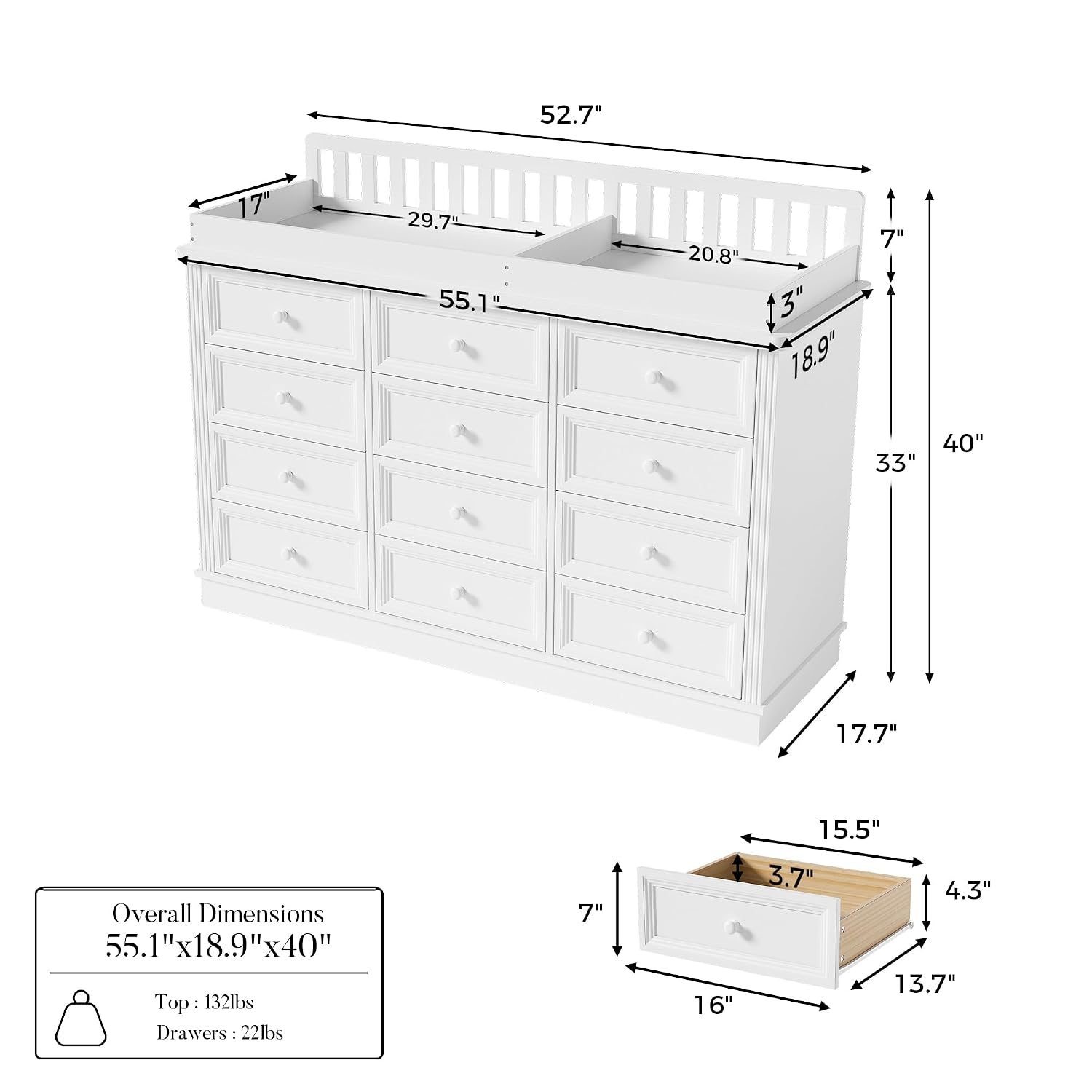 Komoda z przewijakiem dla niem – Baby Nursery Table recenzja i cena