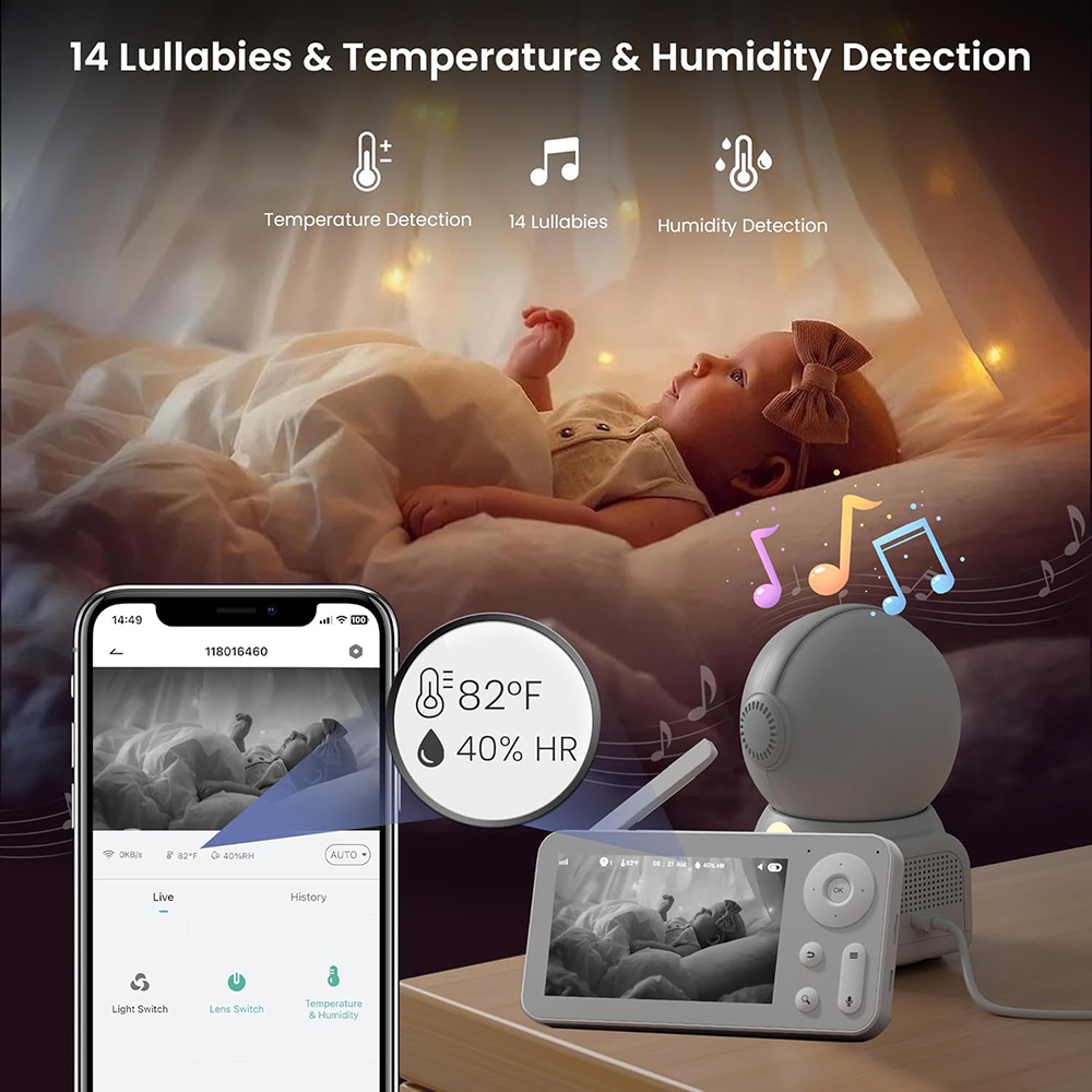 Niania 2K z 2 kamerami i audio – Wearable Baby Monitor recenzja i cena