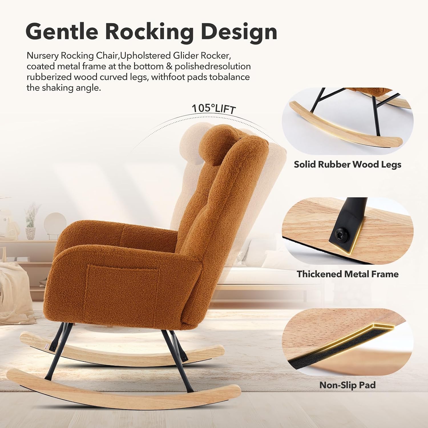 Fotel bujany Teddy Glider do p – Rocking Chair Nursery recenzja i cena