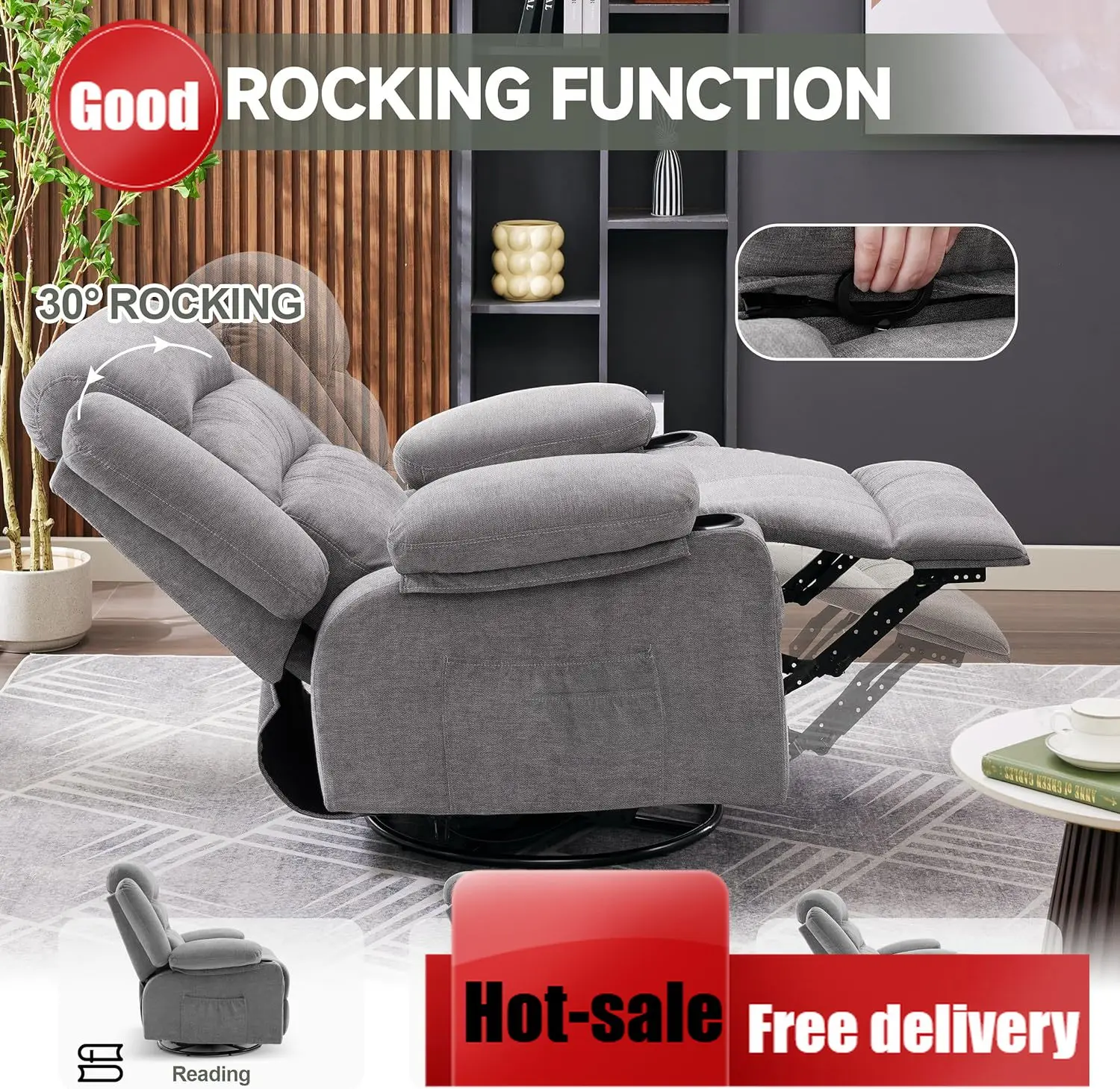 Obrotowy o 360 stopni fotel ma – Rocking Chair Nursery recenzja i cena