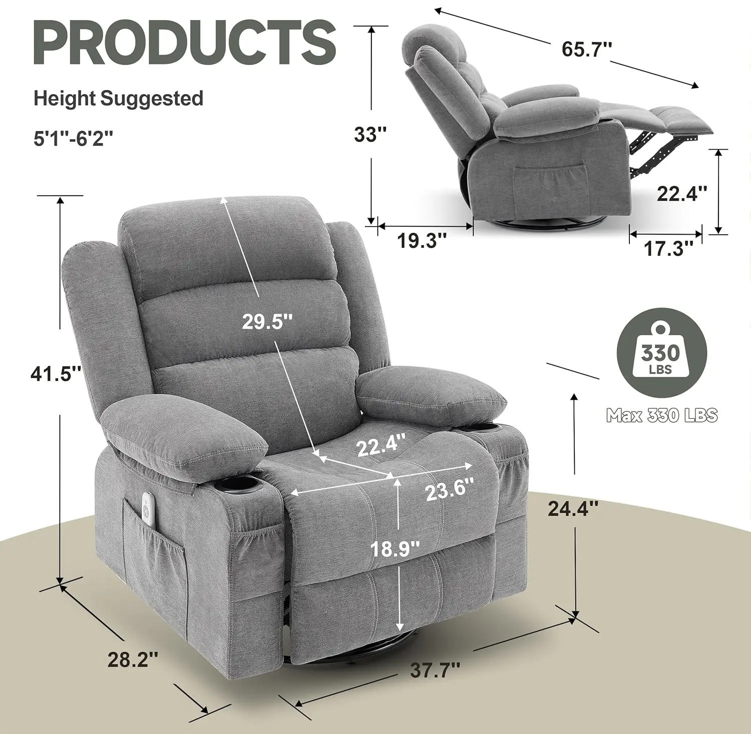 Obrotowy o 360 stopni fotel ma – Rocking Chair Nursery recenzja i cena